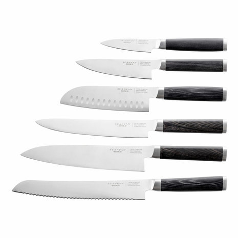 Scanpan Maitre D' knife block with 6 knives