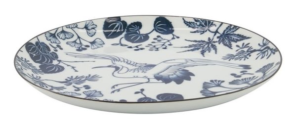 Tokyo Design Studio Bord Flora Japonica Kraanvogel 25.7cm