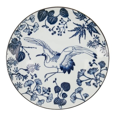 Tokyo Design Studio Bord Flora Japonica Kraanvogel 25.7cm