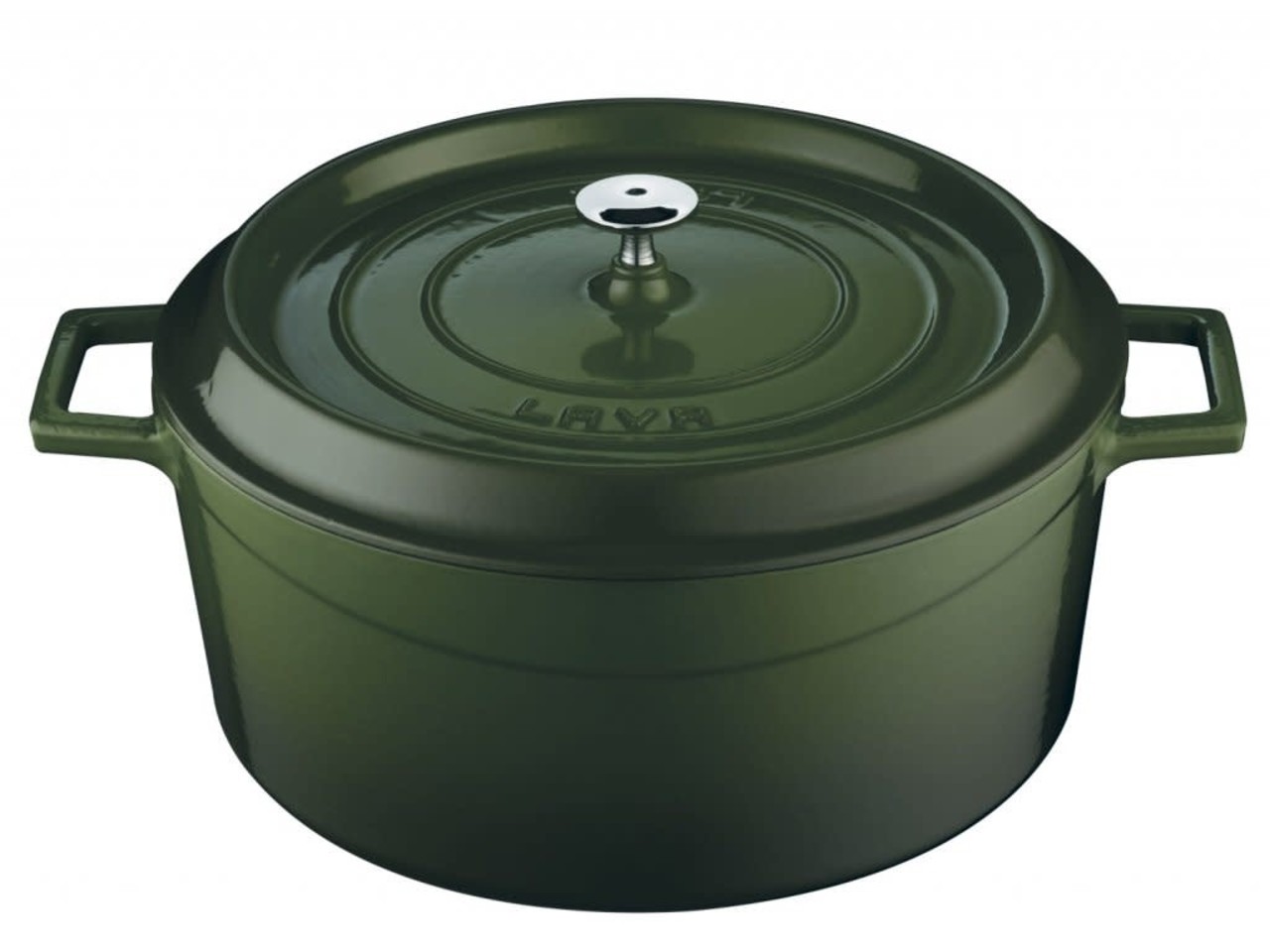 Lava Geëmailleerde gietijzeren braadpan 32cm 9.86L groen
