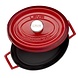 Lava Geëmailleerde gietijzeren ovale braadpan 31cm 7,06L rood