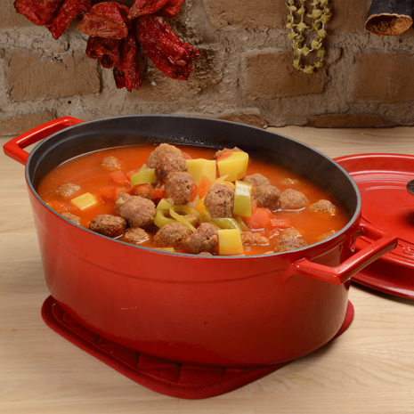 Lava Geëmailleerde gietijzeren ovale braadpan 31cm 7,06L rood