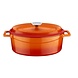Lava Enameled cast iron oval casserole 31cm 7,06L orange