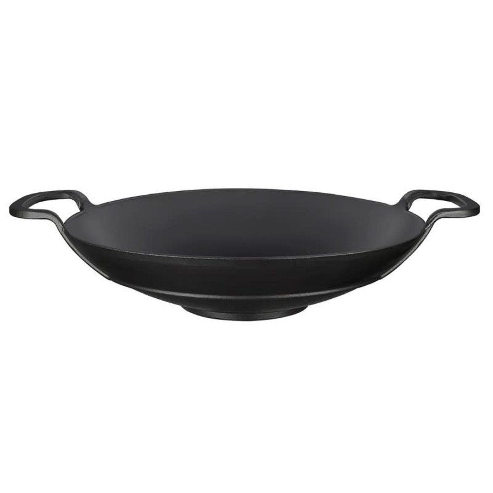 Lava Plain enameled wok 38cm