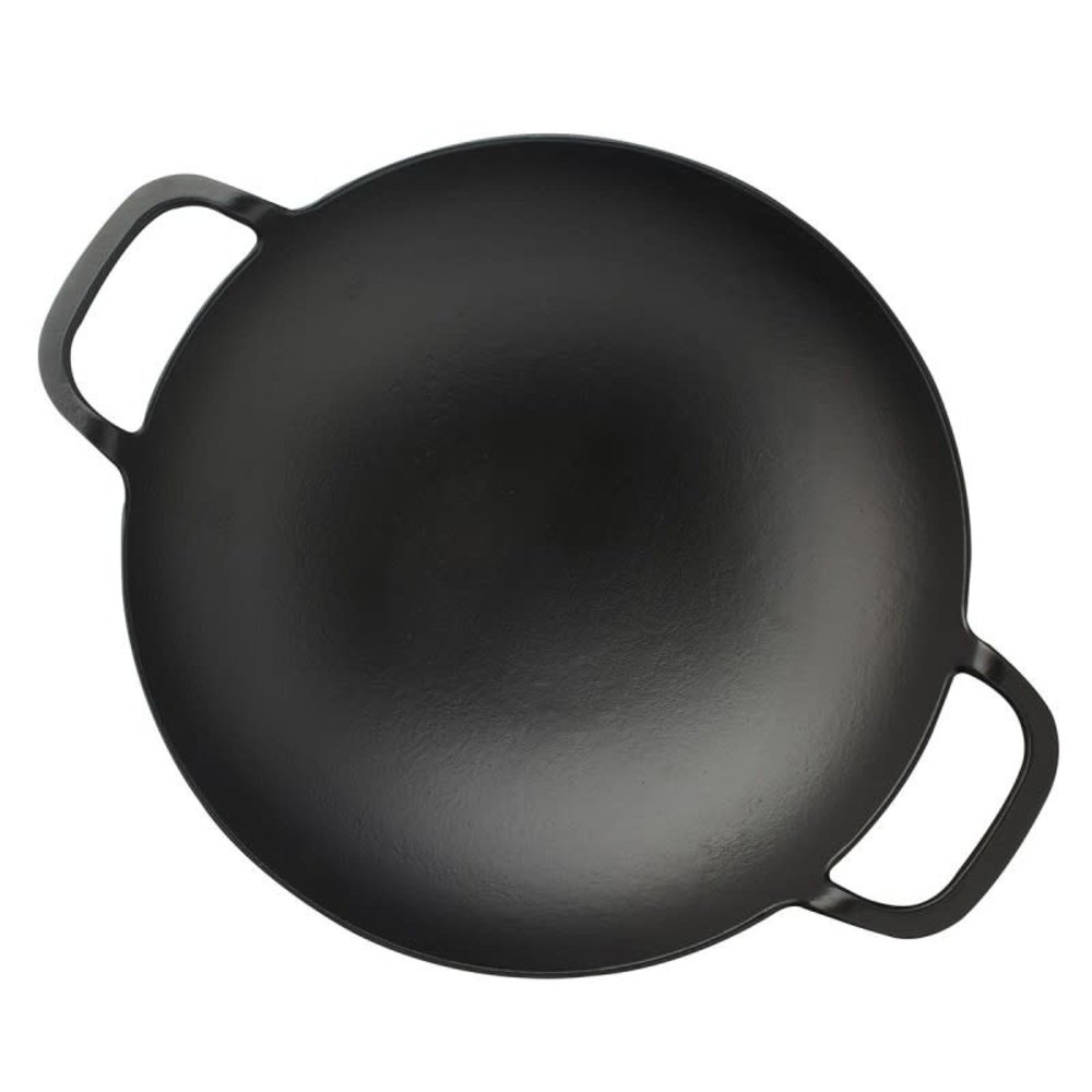 Lava Plain enameled wok 38cm