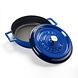 Lava Enameled cast iron low casserole 24cm 2,47L blue