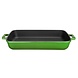 Lava Enameled cast iron rectangular roaster 40x26cm green