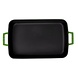 Lava Enameled cast iron rectangular roaster 40x26cm green
