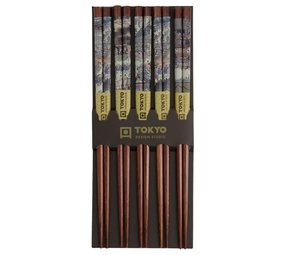 Tokyo Design Studio 5 sets of wooden chopsticks with different designs