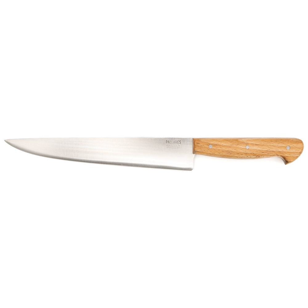 Pallares Solsona Aragon carbonstalen keukenmes 20cm met beukenhouten heft