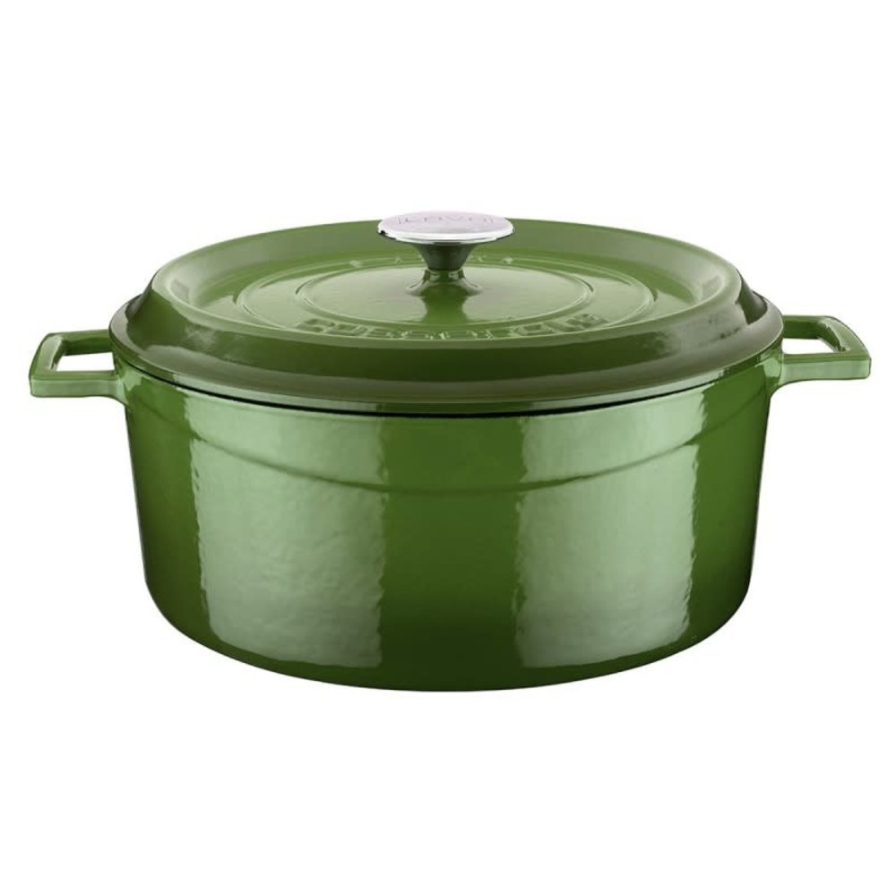Lava Enameled cast iron casserole 28cm 6,71L green