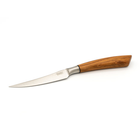 Saladini Handmade steak knife with olive wood handle