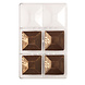 Decora Professionele polycarbonaat chocoladevorm, klein vierkant bord, 6 vormen