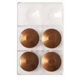 Decora Polycarbonate chocolate mold, small round plate, 6 cavities