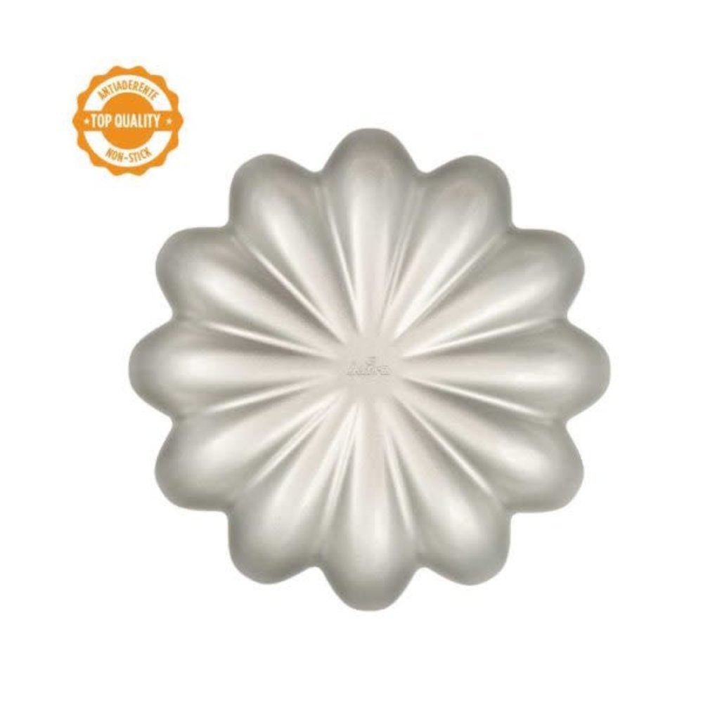 Decora Antiaanbak stalen gedecoreerde bloemvormige cakevorm, ⌀24 x 6 cm