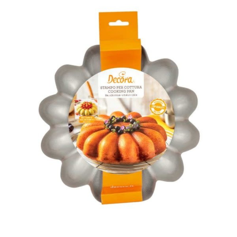 Decora Non-stick steel decorated flower cake mold, ⌀24 x 6 cm