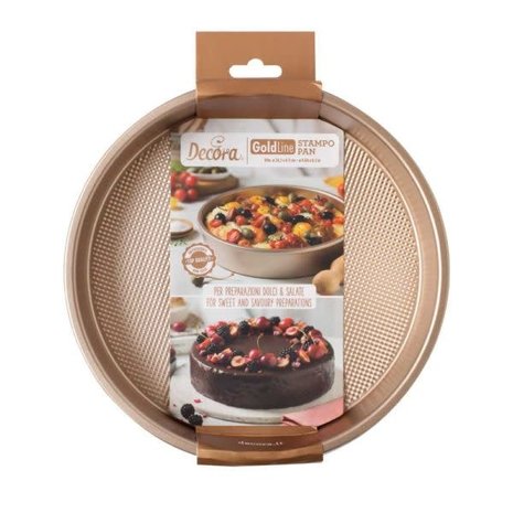 Decora Non-stick metal round cake mold, rose gold finish, ⌀24.5 x 5 cm