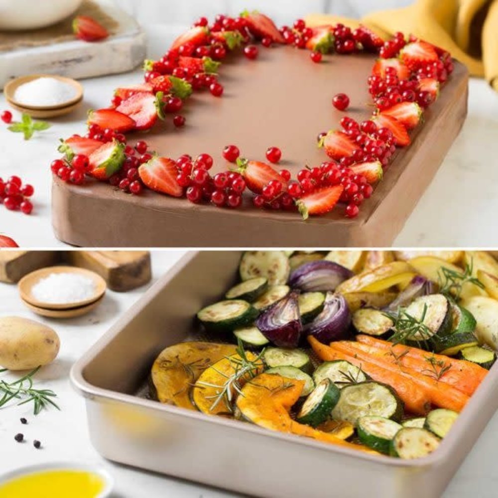 Decora Braadslede 34x24x5cm met antikleeflaag Decora Braadslede 34x24x5cm met antikleeflaag