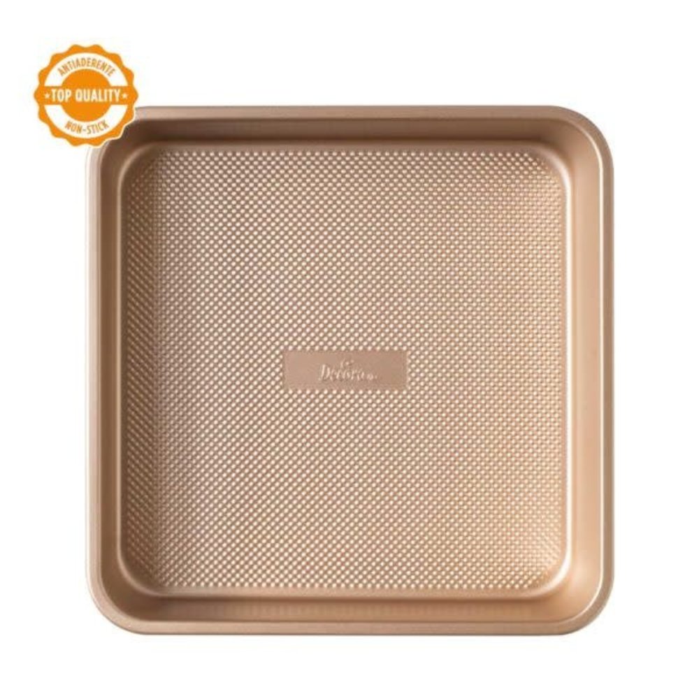 Decora Rose gold non-stick square cake pan 24cm (height: 5cm) Decora Rose gold non-stick square cake pan 24cm (height: 5cm)