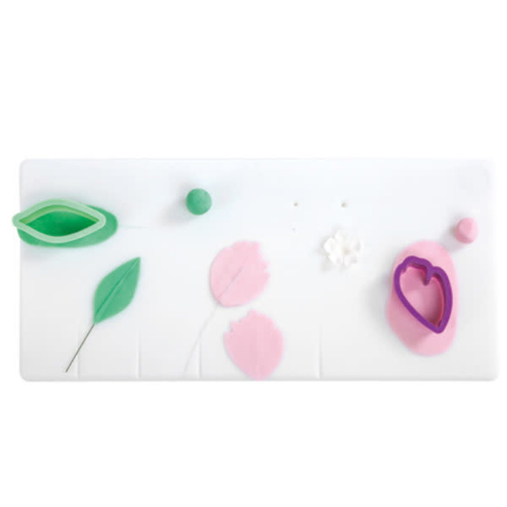 Decora Multifunctionele antiaanbak plastic plaat voor gumpaste-bloemen, 40 x 20 cm