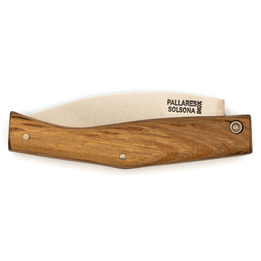 Pallares Solsona Busa rvs 8cm klapmes eikenhout Pallares Solsona Busa rvs 8cm klapmes eikenhout