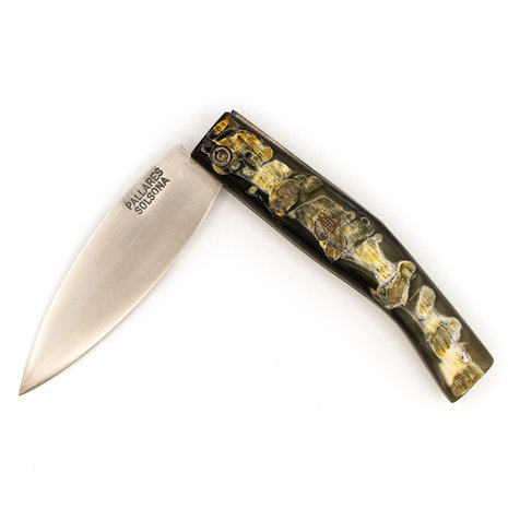 Pallares Solsona Busa carbonstalen 8cm klapmes ramshoorn Pallares Solsona Busa carbonstalen 8cm klapmes ramshoorn