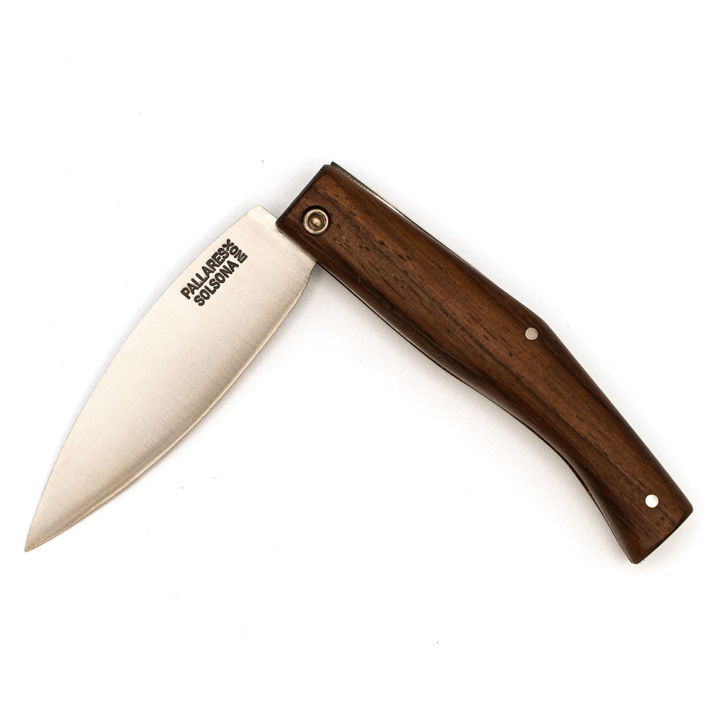 Pallares Solsona Busa rvs 8cm klapmes rozenhout