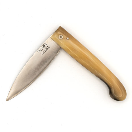 Pallares Solsona Pastor 9cm carbon steel folding knife ox horn