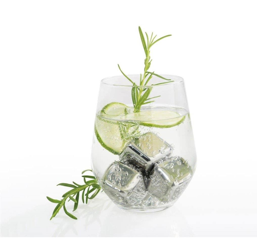 Cilio Set of 4 stainless steel ice cubes