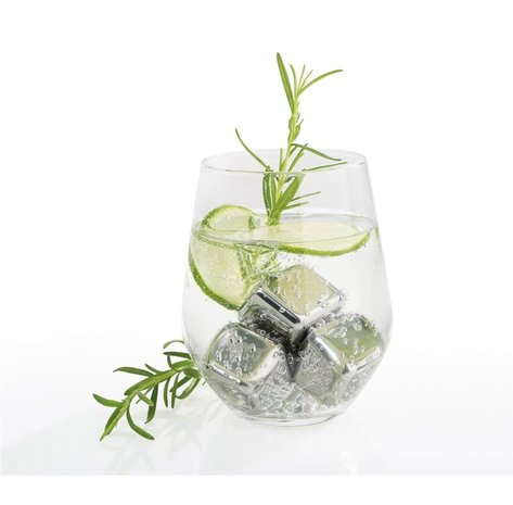 Cilio Set of 4 stainless steel ice cubes