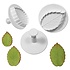 3 rose leaf plunger cutters