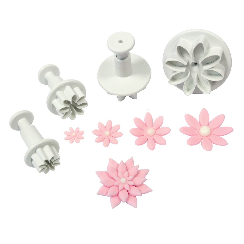 PME Floral plunger cutters – 4-piece daisy marguerite set PME Floral plunger cutters – 4-piece daisy marguerite set