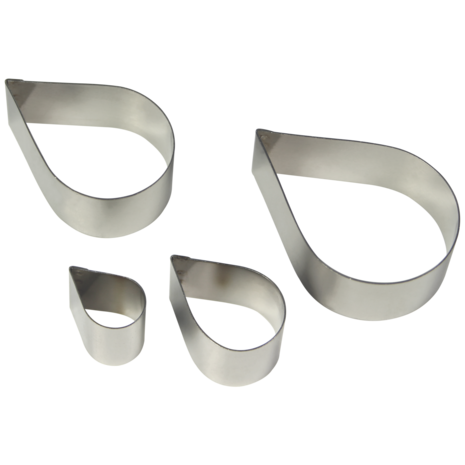 PME set of 4 stainless steel rose petal cutters
