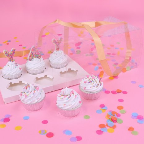 PME Cake box for 6 cupcakes (27x18x14cm) PME Cake box for 6 cupcakes (27x18x14cm)
