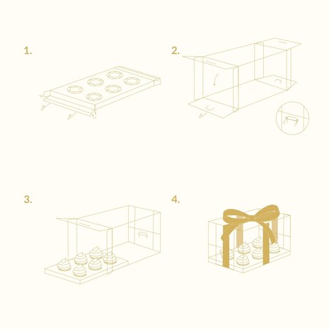 PME Cake box for 6 cupcakes (27x18x14cm) PME Cake box for 6 cupcakes (27x18x14cm)