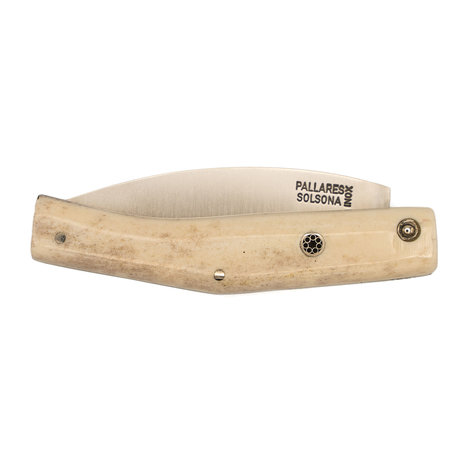 Pallares Solsona Busa stainless steel 8cm folding knife polished deer horn