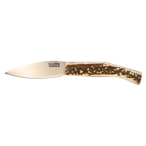 Pallares Solsona Busa stainless steel 8cm folding knife unpolished deer horn Pallares Solsona Busa stainless steel 8cm folding knife unpolished deer horn
