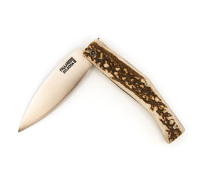 Pallares Solsona Busa zakmes 8cm inox hertenhoorn ongepolijst Pallares Solsona Busa zakmes 8cm inox hertenhoorn ongepolijst