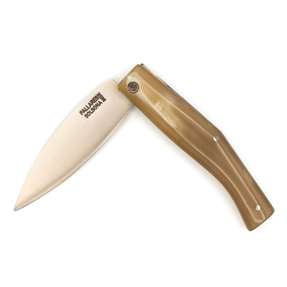 Pallares Solsona Busa stainless steel 8cm folding knife ox horn Pallares Solsona Busa stainless steel 8cm folding knife ox horn