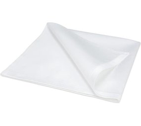 Servet, witte band 53x53cm Servet, witte band 53x53cm