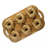 Nordic Ware Swirl Bundtlette Pan GOLD
