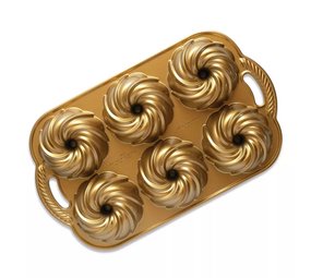 Nordic Ware Swirl Bundtlette Pan GOLD Nordic Ware Swirl Bundtlette Pan GOLD