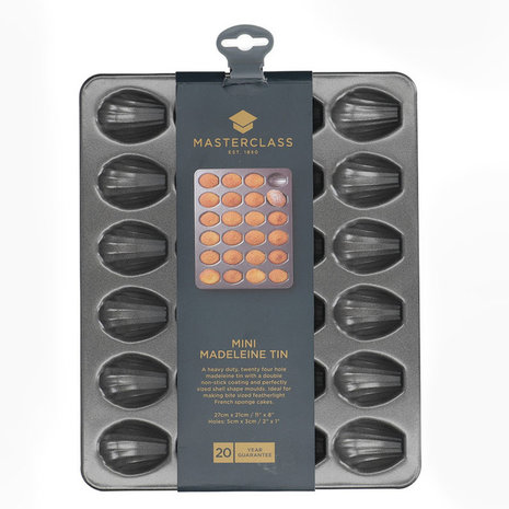 Masterclass Non-stick 24 hole mini-madeleine pan 20x40cm Masterclass Non-stick 24 hole mini-madeleine pan 20x40cm