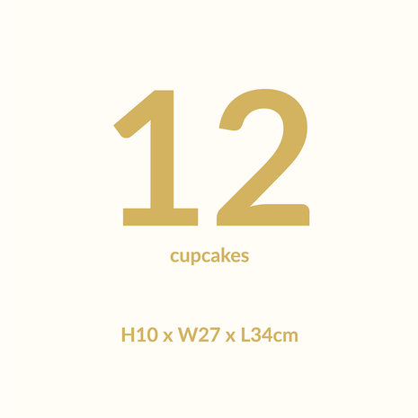 PME Cake box for 12 cupcakes (34x27x10cm) PME Cake box for 12 cupcakes (34x27x10cm)