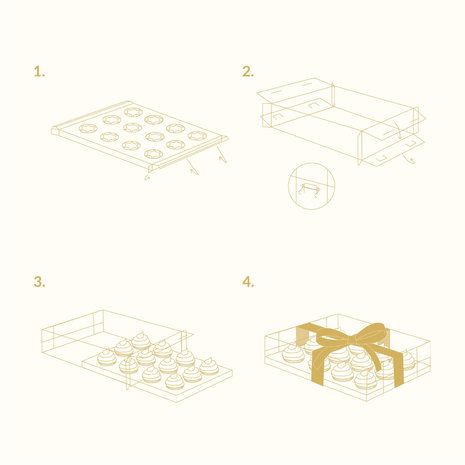 PME Cake box for 12 cupcakes (34x27x10cm) PME Cake box for 12 cupcakes (34x27x10cm)