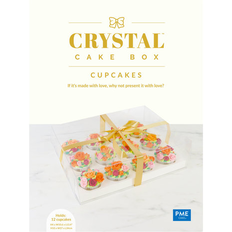 PME Cake box for 12 cupcakes (34x27x10cm) PME Cake box for 12 cupcakes (34x27x10cm)
