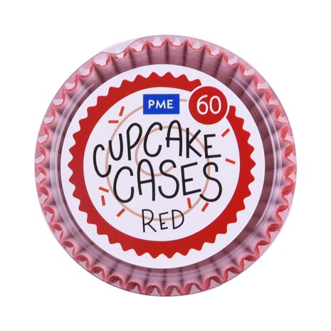 PME 60 red cupcake cases