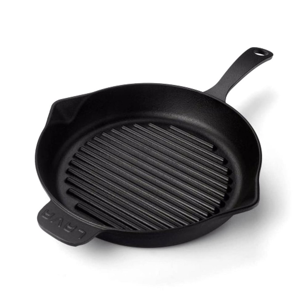 Lava Enkel geëmailleerde gietijzeren ronde grillpan 28cm