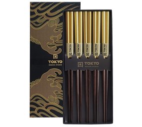 Tokyo Design Studio 5 sets of chopsticks Gold