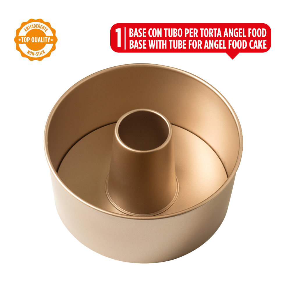 Decora Non-stick chiffon cake pan, with flat base and chiffon base Decora Non-stick chiffon cake pan, with flat base and chiffon base